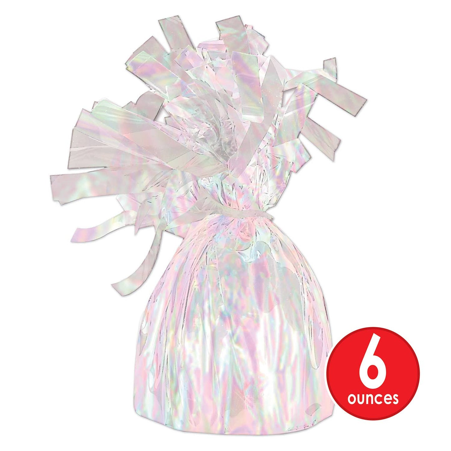 Metallic Wrapped Balloon Weight - opalescent, 6 oz