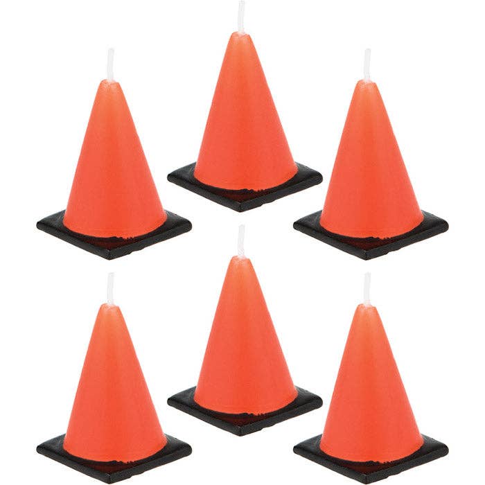 Construction Cone Candles, 6/Pkg