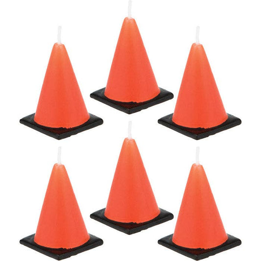 Construction Cone Candles, 6/Pkg