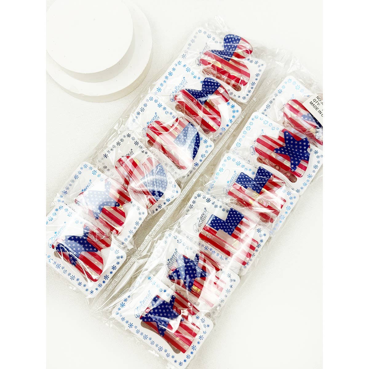 Mini 4th of July Hair Claw Clips