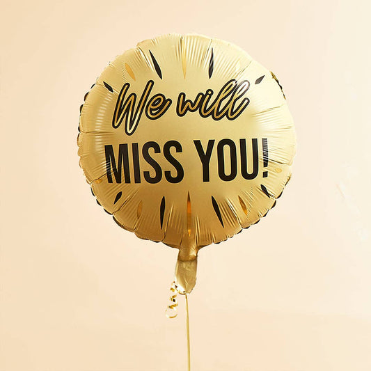 Cream 'We Will Miss You!' 22" Foil Balloon