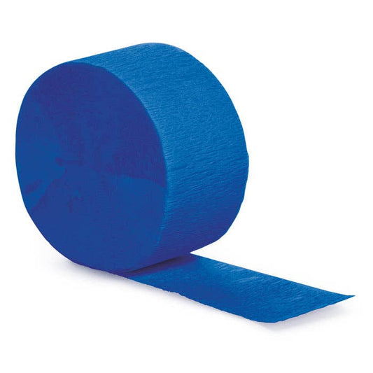 Cobalt Blue Crepe Streamer 81 ft, 1/Pkg