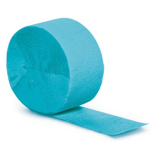 Bermuda Blue Crepe Streamer 81 ft, 1/Pkg