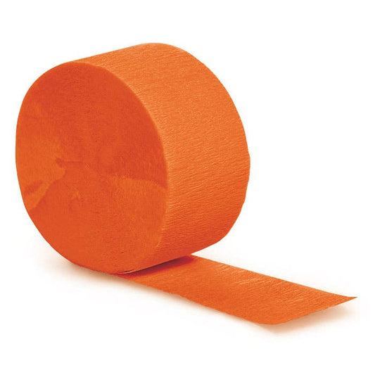 Sunkissed Orange Crepe Streamer 81 ft, 1/Pkg