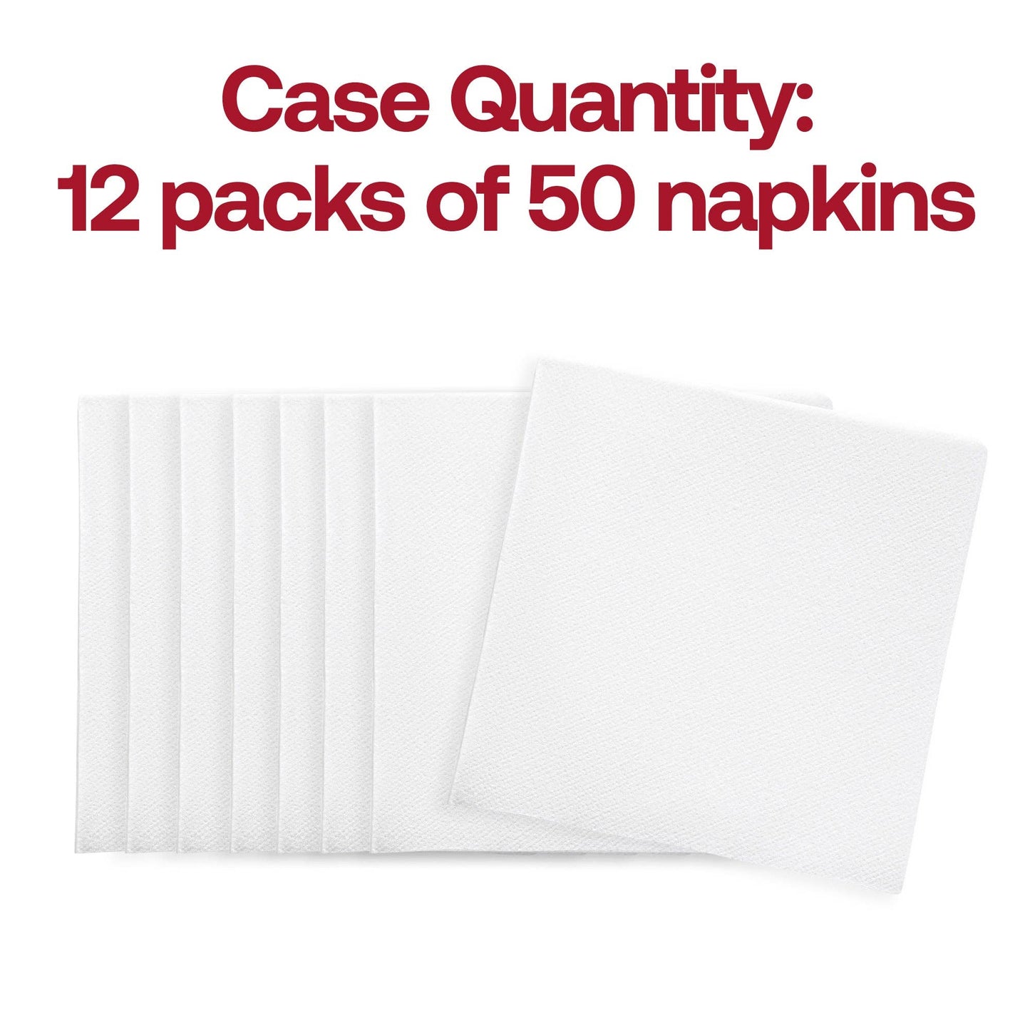 White Premium Paper Beverage/Cocktail Napkins - 50 pcs