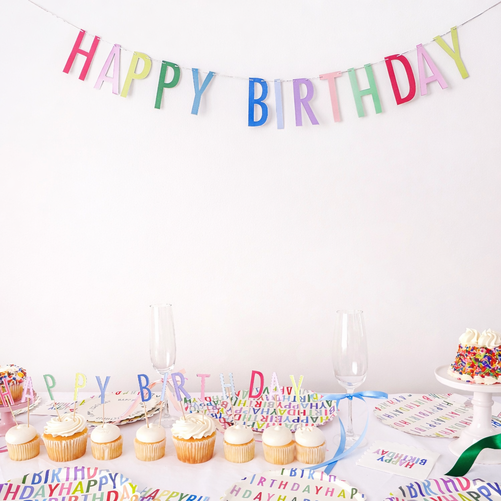 Bright Happy Birthday Banner