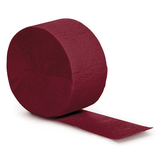 Burgundy Crepe Streamer 81 ft, 1/Pkg