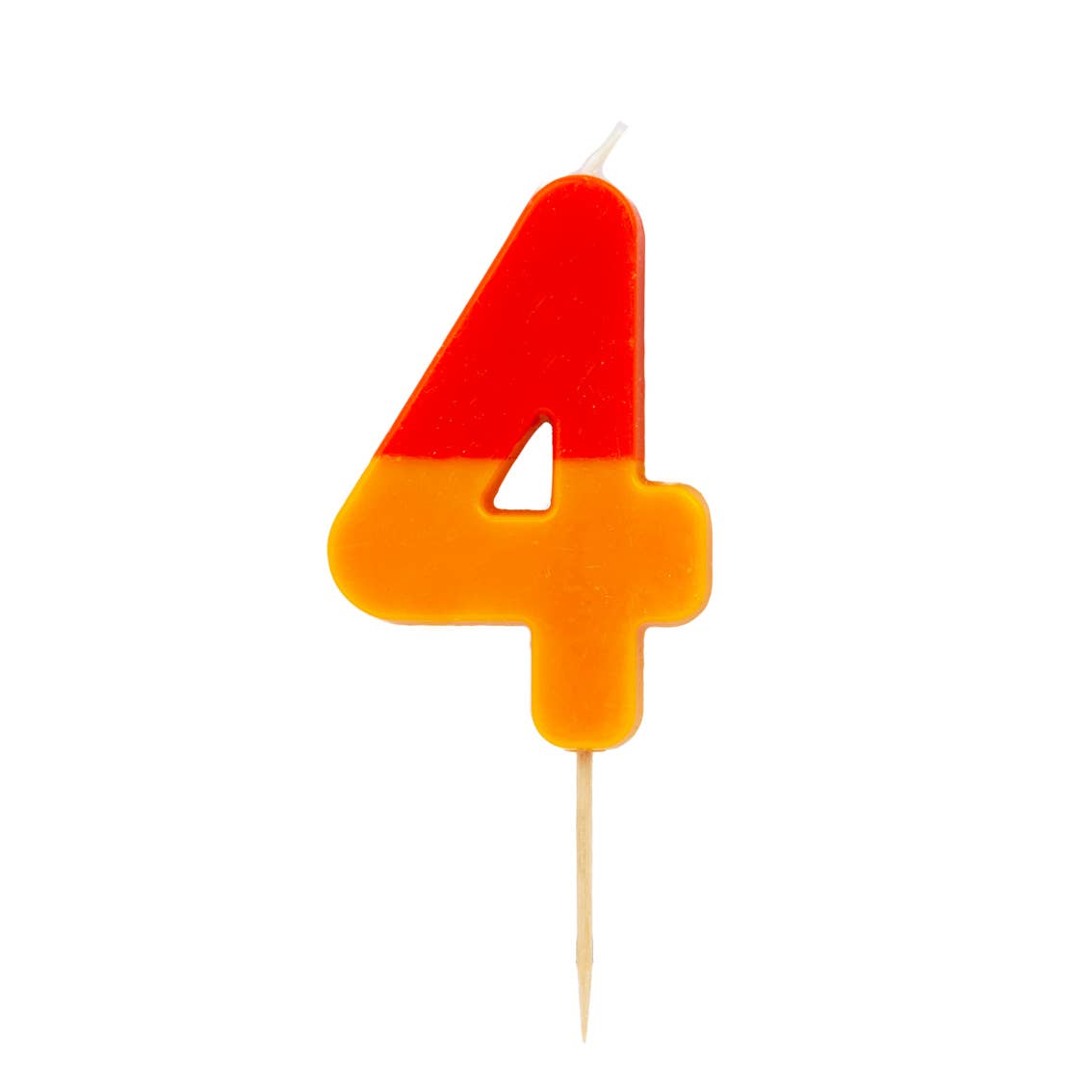 2 Tone Ombre Orange Birthday Number Candles | 0-9 | Single |