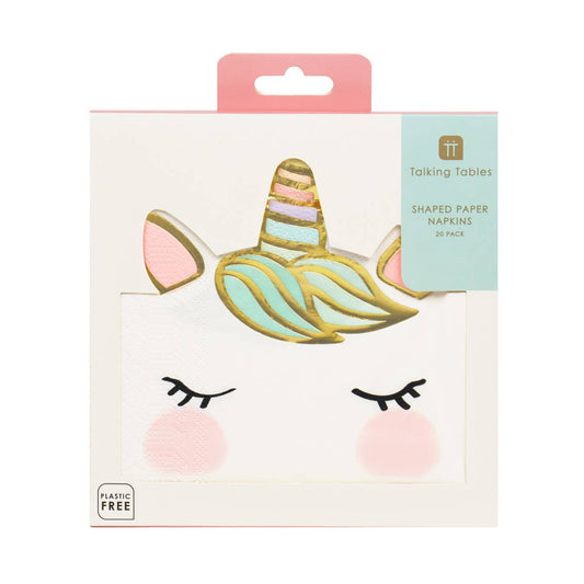 Shaped Unicorn Napkins | 20 Pack |