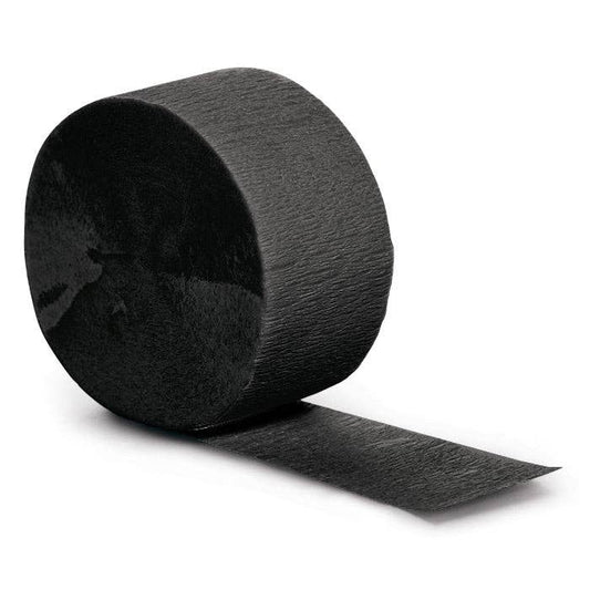Black Velvet Crepe Streamer 81 ft, 1/Pkg