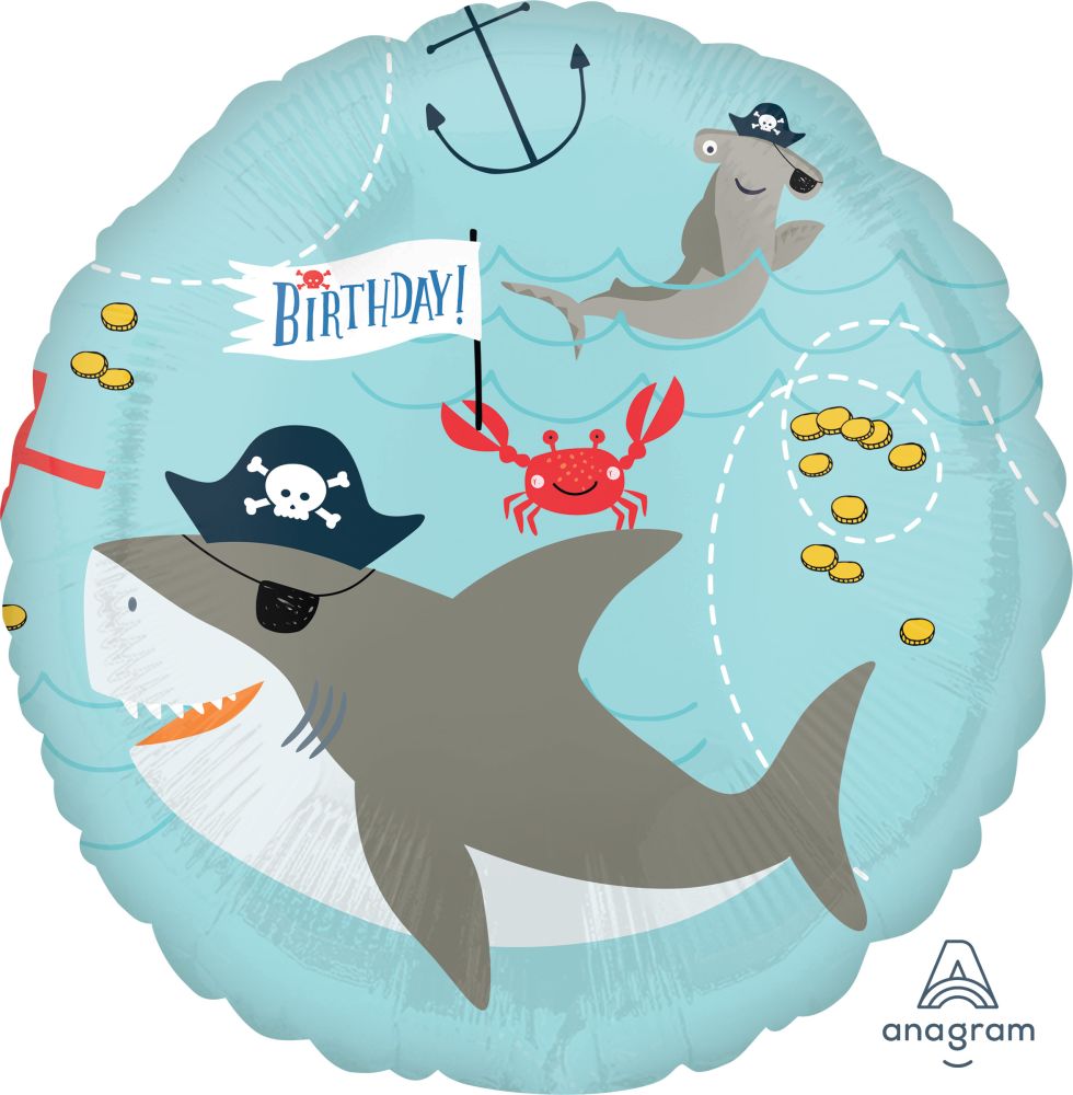 18" Ahoy Birthday BalloonNO HELIUM