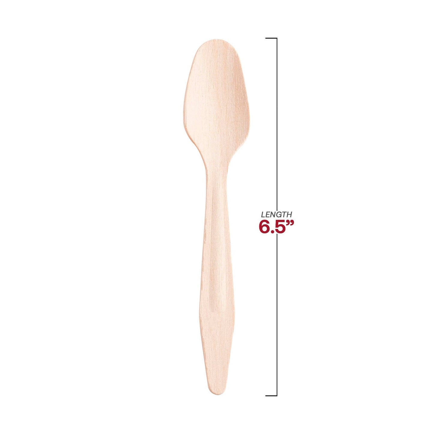 Natural Birch Eco Friendly Disposable Dinner Spoons - 25 pcs