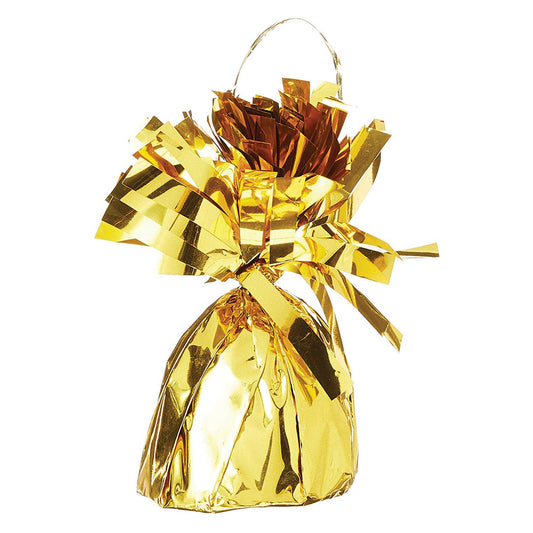 Metallic Wrapped Balloon Weight - Gold, 6 oz each