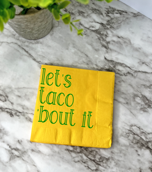 Let's taco 'bout it, Cinco de Mayo party Cocktail Napkins