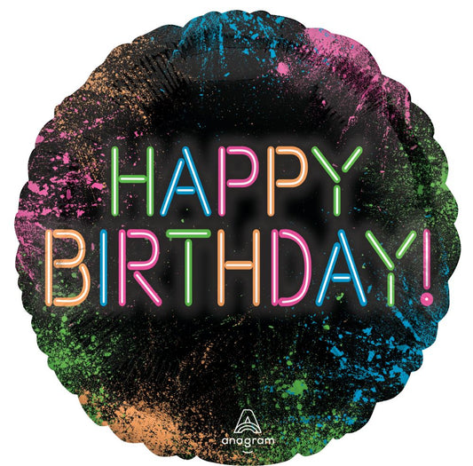 Standard Happy Birthday Let's Glow Crazy Balloon