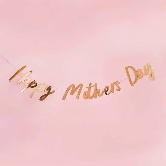 Gold 'Happy Mother'S' Day' Banner 2M