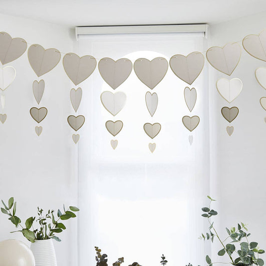 Engaged Heart Card Garland 3m