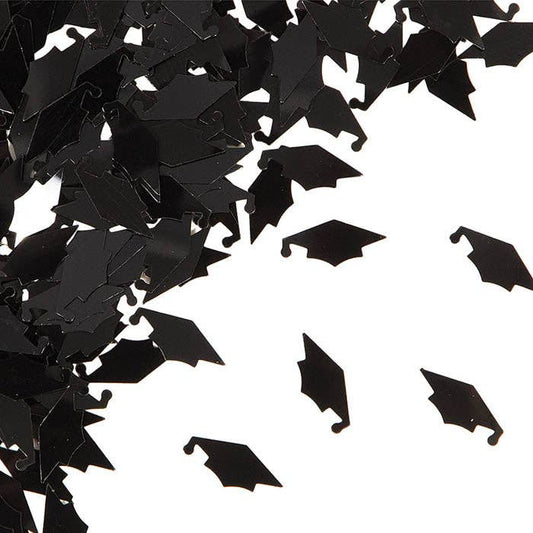 Graduation Mortarboard Confetti Black, 0.5 Ounce Package