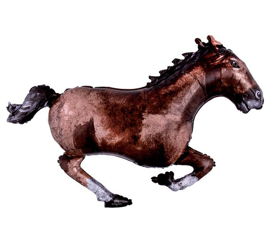 40" PKG GALLOPING BROWN HORSE BALLOON