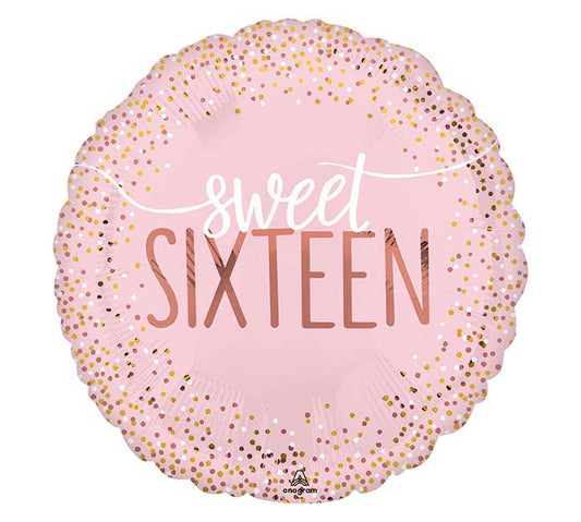 17" PKG SWEET SIXTEEN BIRTHDAY BALLOON