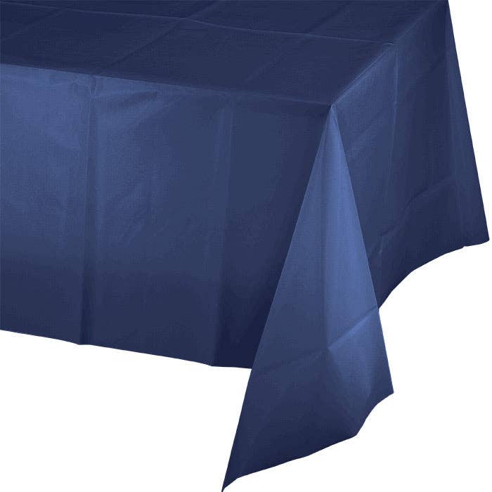 Navy Plastic Table Covers 54 inch x 108 inch, 1/Pkg