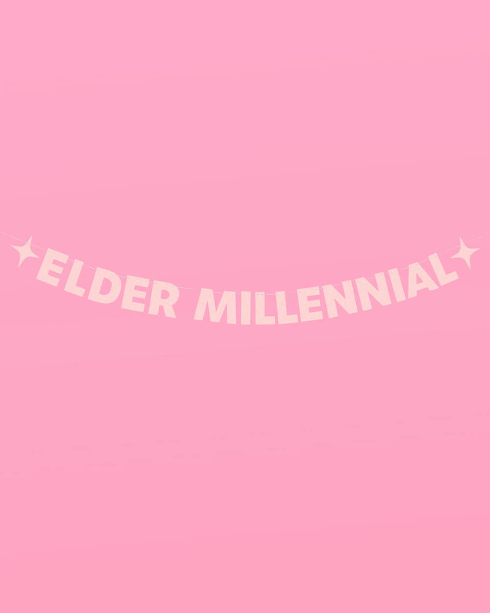 Elder Millennial Glitter Banner