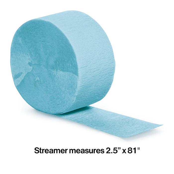Pastel Blue Crepe Streamer 81 ft, 1/Pkg