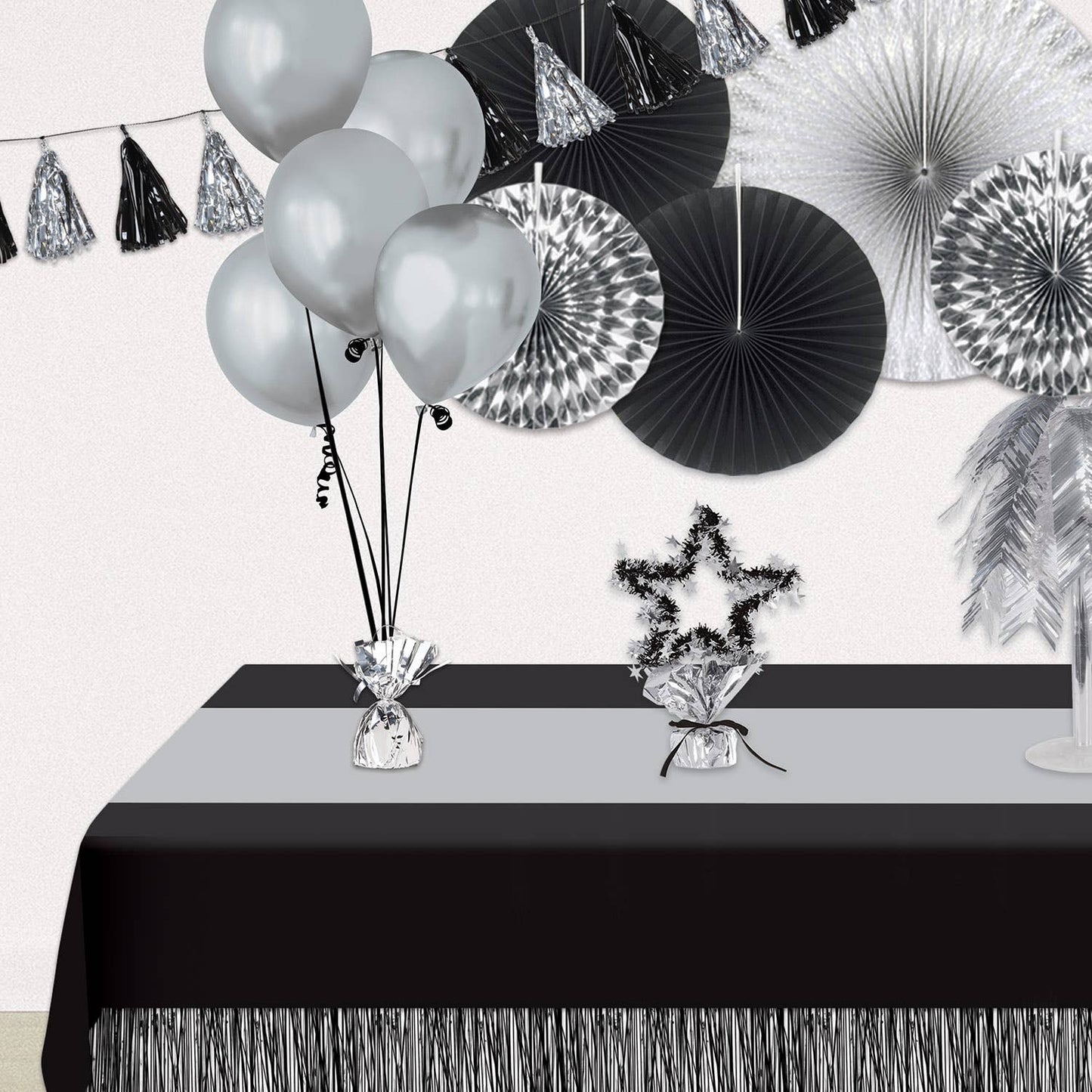 Metallic Wrapped Balloon Weight - Silver, 6 oz