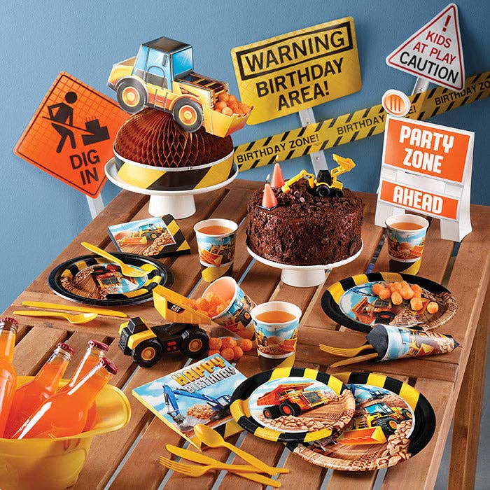 Big Dig Construction Plastic Table Covers, 1/Pkg