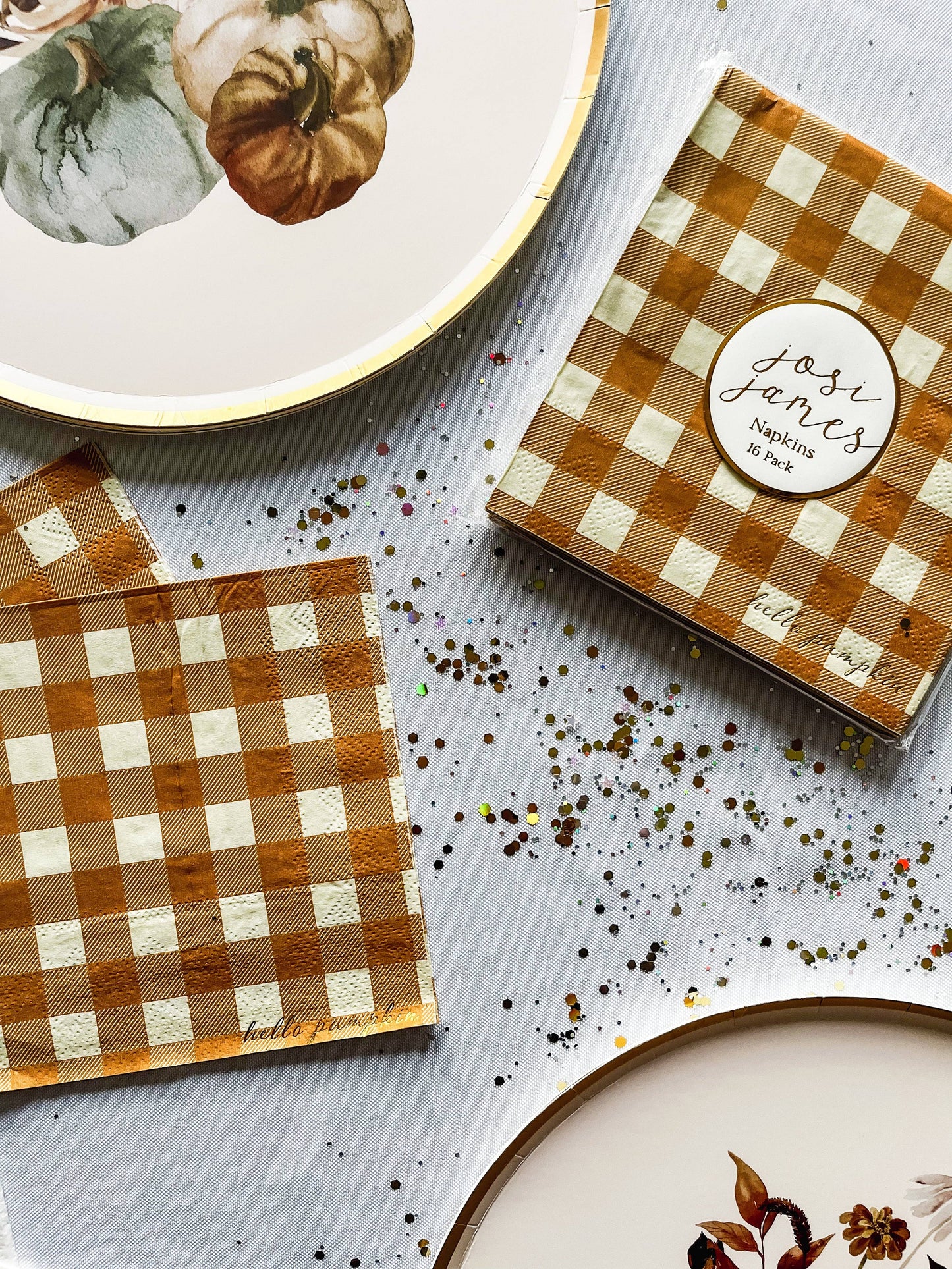 Fall Plaid Cocktail Napkin