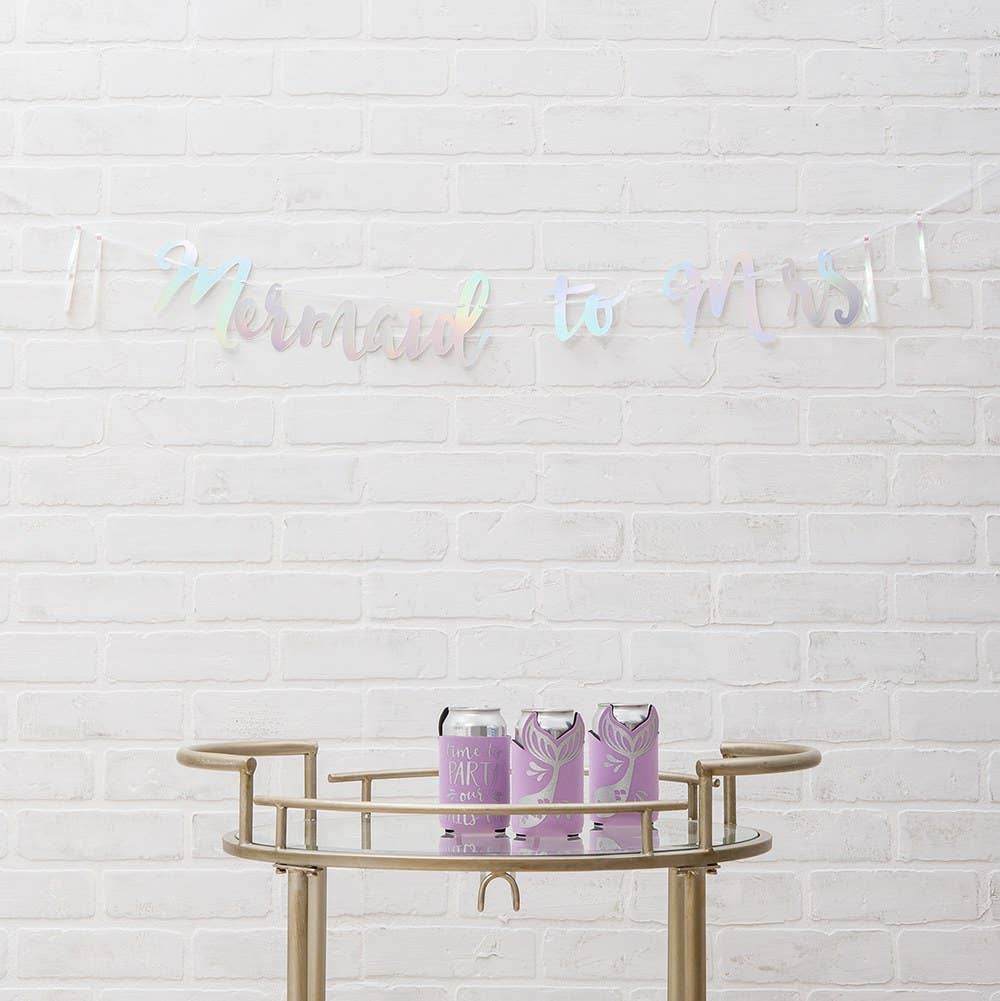 Paper Bachelorette Party Banner - Mermaid To Mrs