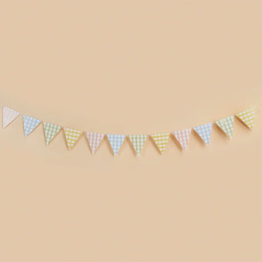 Gingham Paper Bunting 2.5M