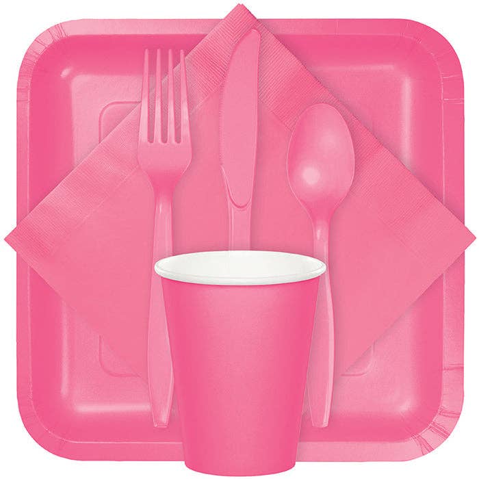 Candy Pink Value Friendly Assorted Plastic Cutlery, 18/Pkg