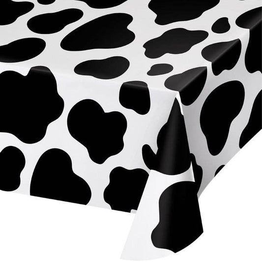 Cow Print Plastic Table Covers, 1/Pkg