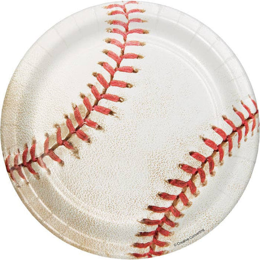 Baseball Paper Dessert Plates, 8/Pkg