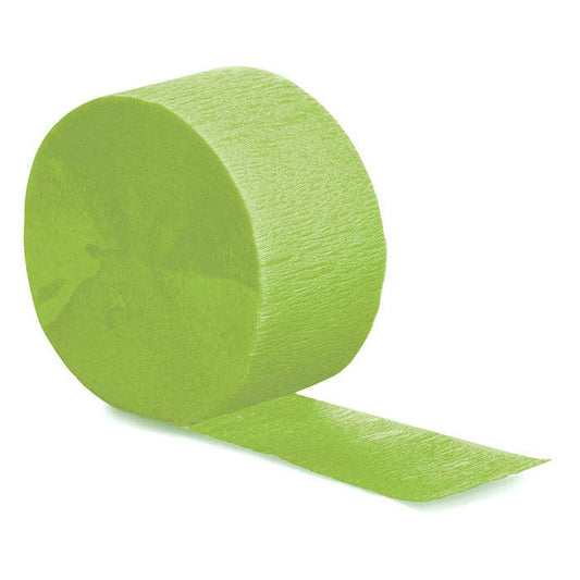 Fresh Lime Green Crepe Streamer 81 fts, 1/Pkg