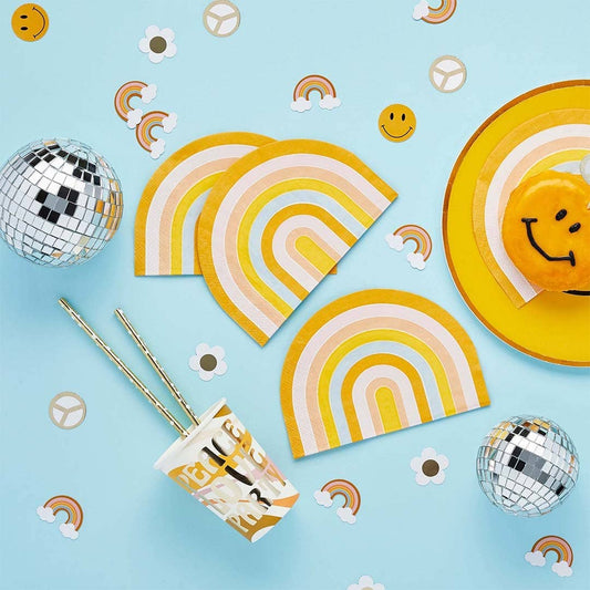 Rainbow Paper Napkins 16 Pack