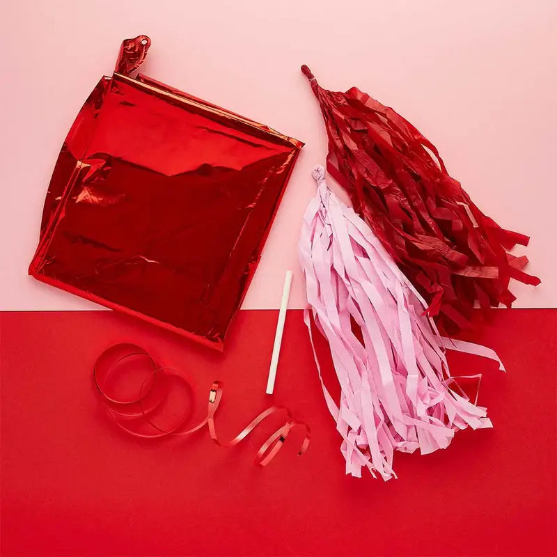 32" Giant Heart Foil Balloon With Tassels