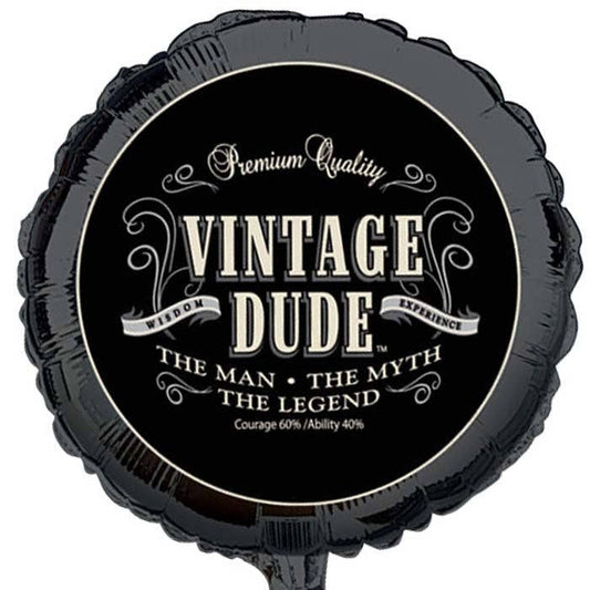Vintage Dude Mylar Balloon, 1/Pkg