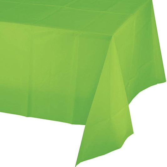 Fresh Lime Green Value Friendly Plastic Table Cover, 1/Pkg