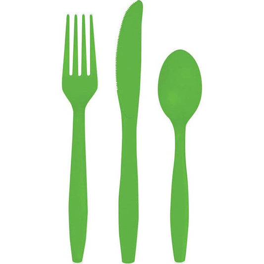Fresh Lime Green Value Asstd Plastic Cutlery, 18/Pkg