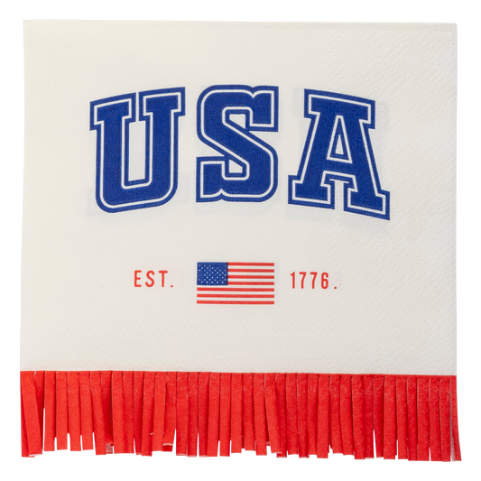 PLNP364 - USA Fringe 1776 Paper Cocktail Napkin