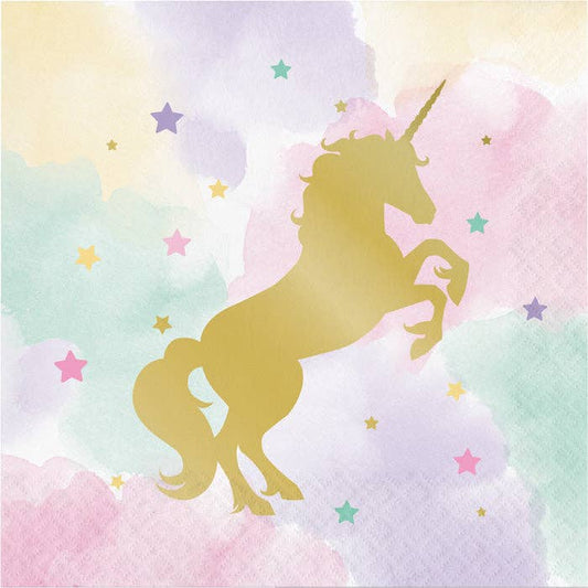 Sparkle Unicorn Luncheon Napkins, 16/Pkg