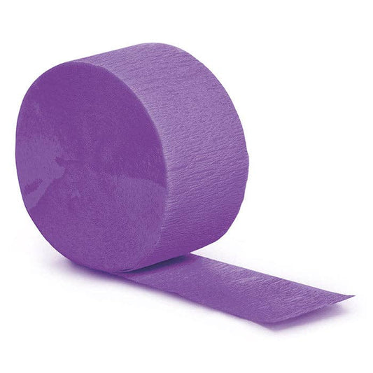Amethyst Purple Crepe Streamer 81 ft, 1/Pkg