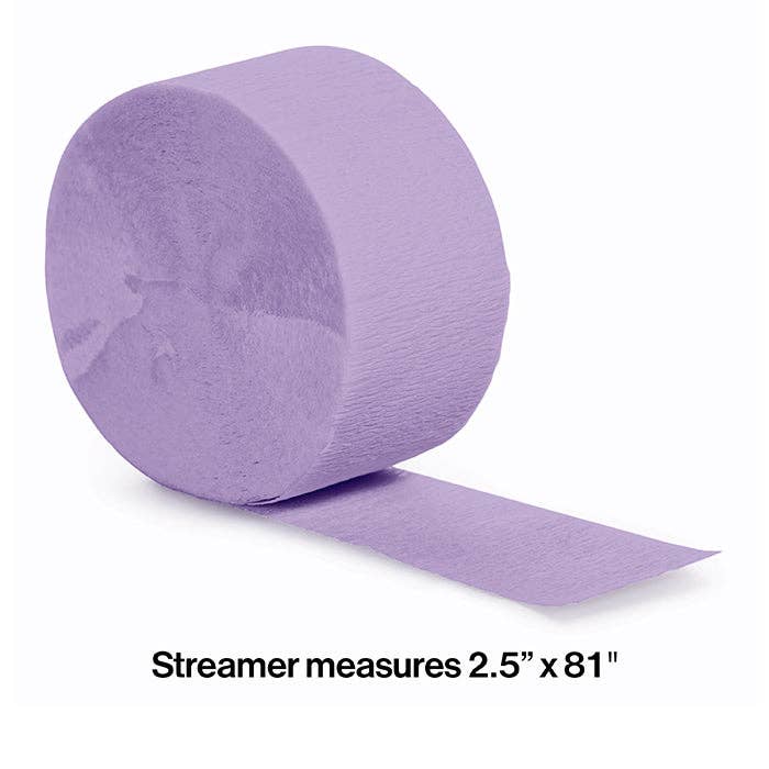 Luscious Lavender Crepe Streamer 81 ft, 1/Pkg