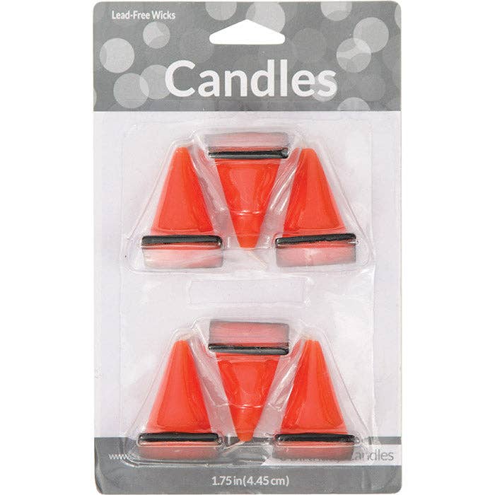 Construction Cone Candles, 6/Pkg