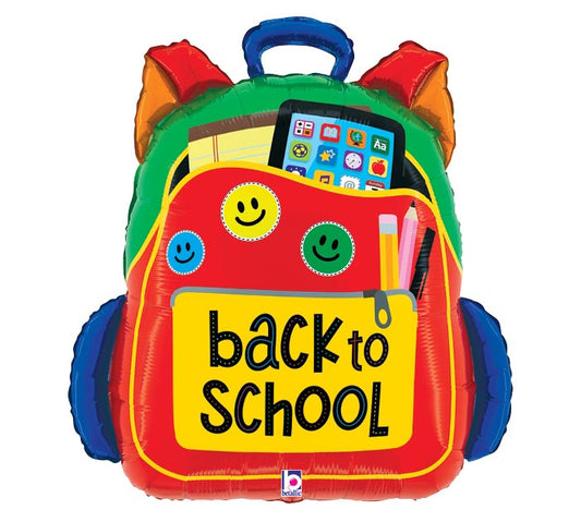 25"PKG BACK TO SCHOOL BACKPACK SHAPE
