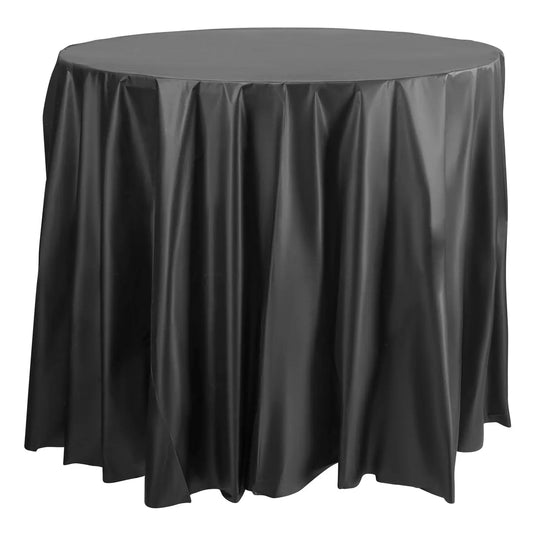 84" Black Round Table Cover