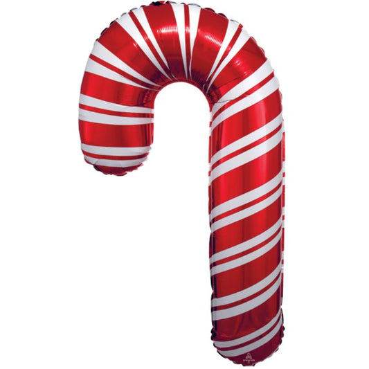 37" CANDY CANE SUPERSHAPE BALLOON