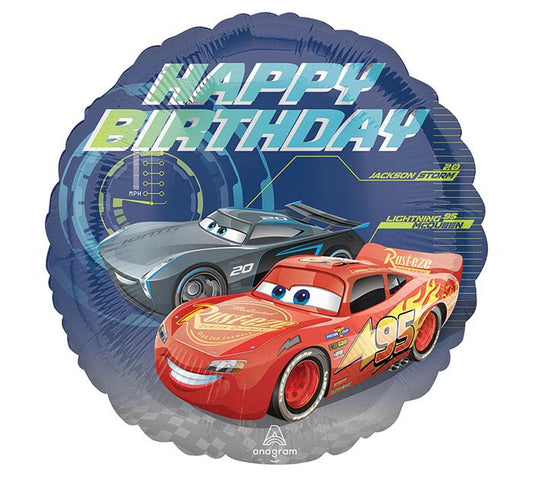 17"PKG CARS 3 HAPPY BIRTHDAY BALLOON
